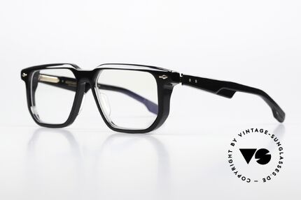 Jacques Marie Mage Saburo Striking Square Eyewear, square frame, coloring: black / gold, in size 54-16, Made for Men