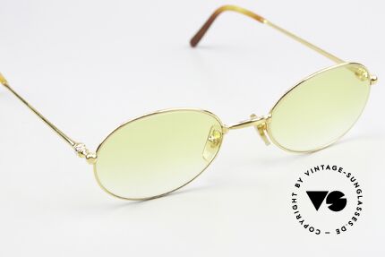 Cartier Saturne - L Oval 90's Luxury Sunglasses, new yellow-gradient sun lenses (also wearable at night), Made for Men and Women