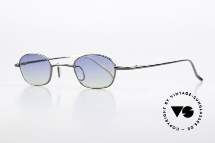 Christian Roth 14007 Pure Titanium Sunglasses, gunmetal finish with blue sun lenses, UNISEX!, Made for Men and Women