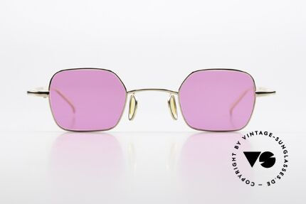 Christian Roth 14004 Pure Titanium Gold-Plated, small titanium frame in size 38/26, made in Japan, Made for Men and Women