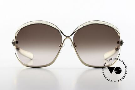 Chrome Hearts Fluffer White Lizard Leather Frame, gold-plated frame with white lizard leather, Made for Women
