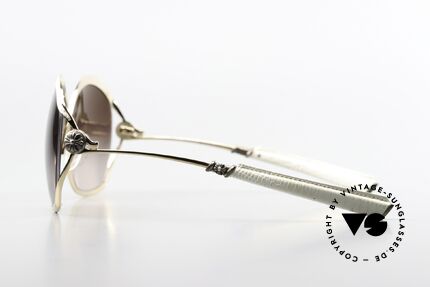 Chrome Hearts Fluffer White Lizard Leather Frame, unworn vintage model from 2009; real rarity!, Made for Women