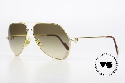 Cartier Vendome Santos - M Aviator Brown Gradient, Santos Decor (with 3 screws): MEDIUM size 59-14, 140, Made for Men and Women