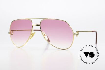 Cartier Vendome LC - M Aviator Shades Pink Gradient Details