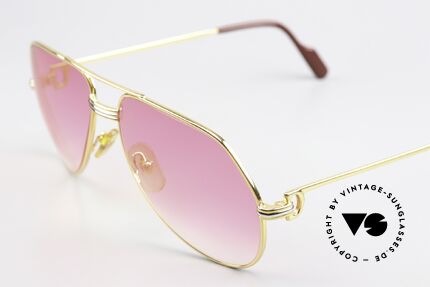 Cartier Vendome LC - M Aviator Shades Pink Gradient, luxury aviator sunglasses, costly 22kt GOLD-PLATED, Made for Men and Women