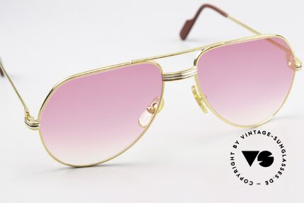 Cartier Vendome LC - M Aviator Shades Pink Gradient, fancy new sun lenses (pink gradient), 100% UV protect., Made for Men and Women