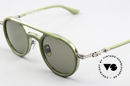 Chrome Hearts Loveboat Aviator Sunglasses Matcha, 925 Sterling Silver decorative elements, Made for Men and Women