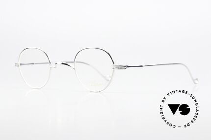 Lunor II 15 Old Panto Frame Platinum, in size 39/26; can be glazed with strong prescriptions, Made for Men and Women