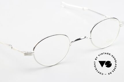 Lunor I 20 Telescopic Temples Like A Telescope, unworn rarity from approx. 1999, platinum-plated, Made for Men and Women