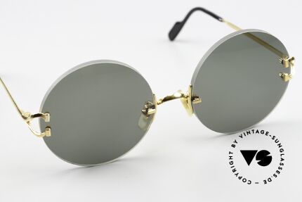 Cartier Madison 55 Customized Big Size 55mm, precious round designer frame; 22ct gold-plated, Made for Men and Women