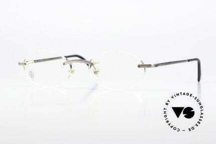 Cartier T-Eye Oval Titanium Frame Rimless Details
