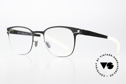 Mykita Agnes Coloring Black Gold Edges, color 279 "Black/Gold Edges" with clear DEMO lenses, Made for Women