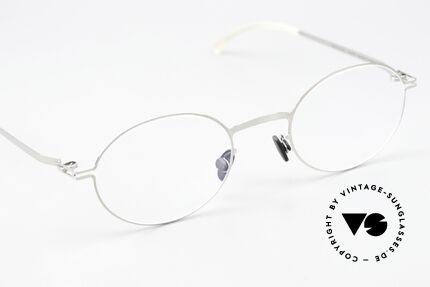 Mykita Aki Oval Frame Shiny Silver, unworn model with full original packaging by MYKITA, Made for Men and Women