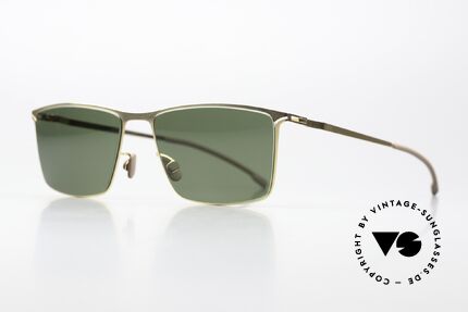 Mykita Alvin Classic Sunglasses Gold, color 013 "Glossy Gold", with POLARIZED sun lenses, Made for Men and Women