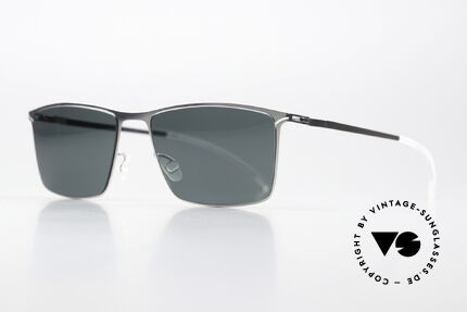 Mykita Alvin With Polarized Sun Lenses, color 051 "Shiny Silver", with POLARIZED sun lenses, Made for Men and Women