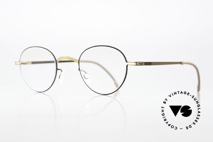 Mykita Birger Roundish Glasses Unisex, color 122 = gold / dark brown (noble frame contrasts), Made for Men and Women