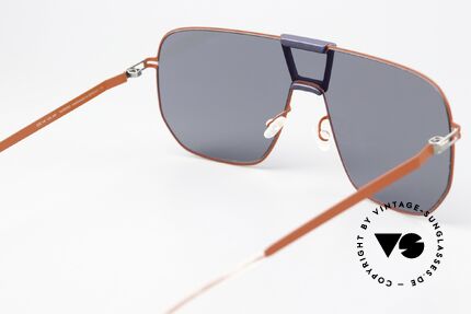 Mykita Mylon Cayenne Coral Red Navy Blue Dark, light and comfortable sunglasses from 2015, Made for Men and Women