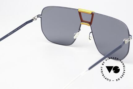 Mykita Mylon Cayenne Orange Navy Dark Blue Solid, light and comfortable sunglasses from 2015, Made for Men and Women
