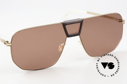 Mykita Mylon Cayenne Ebony Brown Champagne Gold, unworn model with original case by MYKITA, Made for Men and Women
