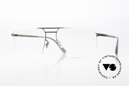 Mykita Hiro Shiny Graphite / Camou Green Details