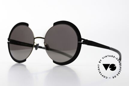 Mykita Houston Ladies Shades XL Style, col. code 167 is "Gold / Jet Black', women's sunglasses, Made for Women