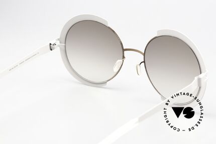 Mykita Houston Shiny Copper / Stone Grey, the sun lenses (100% UV) are slightly gray-gradient, Made for Women
