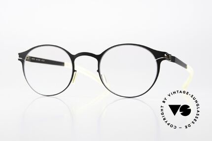 Mykita Isaac Panto Black Gold Edges Details