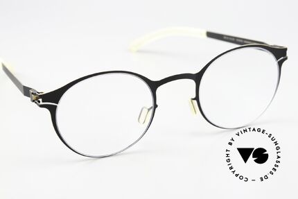 Mykita Isaac Panto Black Gold Edges, unworn model with full original packaging by MYKITA, Made for Men and Women