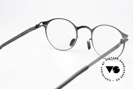 Mykita Isaac Panto Specs Shiny Graphite, the frame can be glazed optionally (optical / sun lenses), Made for Men and Women
