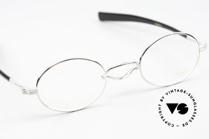 Lunor Swing A 33 Oval Asian Version Smaller Bridge, "A" stands for "acetate temples", medium size 44/25, 143, Made for Men and Women