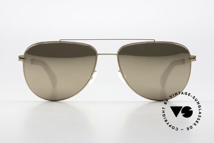Mykita Mylon Leaf Gold Mirrored Sun Lenses, size 54-15, GOLD-mirrored lenses, color 307, Made for Men and Women Mykita Mylon Leaf Gold Mirrored Sun Lenses, size 54-15, GOLD-mirrored lenses, color 307, Made for Men and Women
