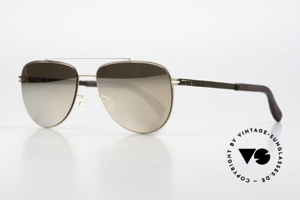Mykita Mylon Leaf Gold Mirrored Sun Lenses, col. 307 = 'Ebony Brown / Champagne Gold', Made for Men and Women Mykita Mylon Leaf Gold Mirrored Sun Lenses, col. 307 = 'Ebony Brown / Champagne Gold', Made for Men and Women