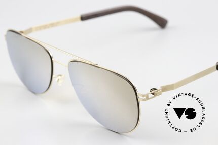 Mykita Mylon Leaf Gold Mirrored Sun Lenses, 'made in Germany' eyewear for connoisseurs, Made for Men and Women Mykita Mylon Leaf Gold Mirrored Sun Lenses, 'made in Germany' eyewear for connoisseurs, Made for Men and Women