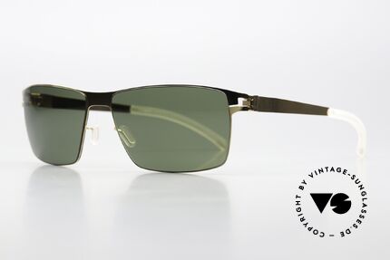 Mykita Pierce Polarized Sunglasses, color 013 "Glossy Gold" with POLARIZED sun lenses, Made for Men