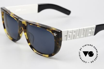 Jean Paul Gaultier 56-8272 Rapper Sunglasses 1990, broad aluminum temples with costly GAULTIER writing, Made for Men