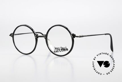 Jean Paul Gaultier 55-7261 Vintage Glasses Round 1991, round 90s designer eyeglasses by J. Paul Gaultier, Made for Men and Women