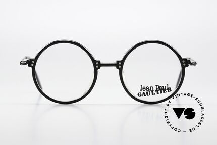 Jean Paul Gaultier 55-7261 Vintage Glasses Round 1991, rare designer frame; lightweight and comfortable, Made for Men and Women