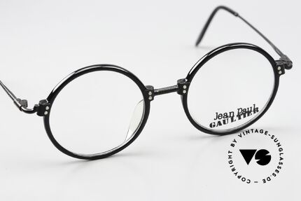 Jean Paul Gaultier 55-7261 Vintage Glasses Round 1991, unworn (like all our vintage glasses), with JPG case, Made for Men and Women