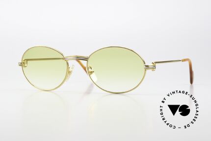 Cartier Saint Honore - M Yellow Gradient Lenses, oval vintage CARTIER sunglasses from app. 1998/99, Made for Men and Women