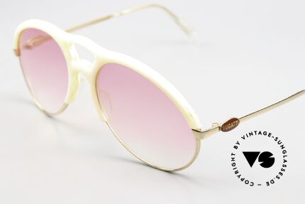 Bugatti 64936 Ivory Optic 70's Glasses, pink-gradient sun lenses (fancy fashion accessory), Made for Men