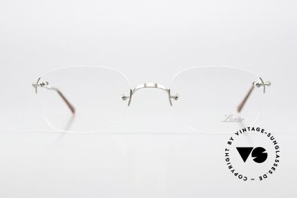 Lunor Classic Anatomic Vintage Eyewear Rimless, PPs = alloy: platinum-plated satin (matte finish), Made for Men and Women