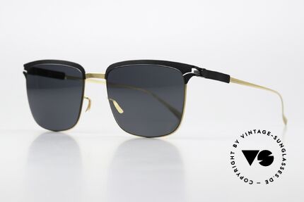 Mykita Matteo Sun Lenses Are Polarized, color 056 "Black / Gold" with POLARIZED sun lenses, Made for Men