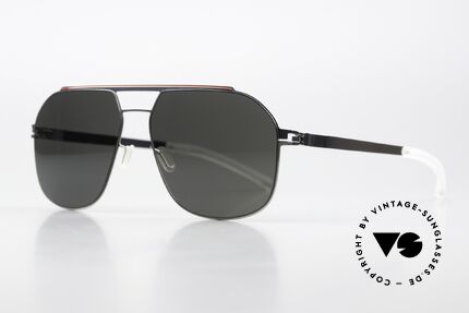 Mykita Selleck Sunglasses Aviator Unisex, Color Code 317 is called: Silver / Coral Red Darkgrey, Made for Men and Women