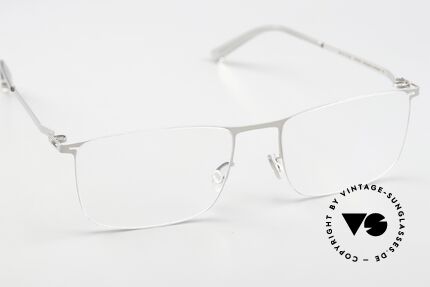 Mykita Takeo Angular Frame Shiny Silver, unworn model comes with an original case by MYKITA, Made for Men and Women