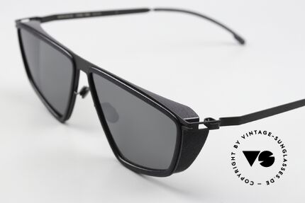 Mykita Mylon Tribe Slightly Mirrored Black, futuristic designer sunglasses from Berlin, Made for Men and Women