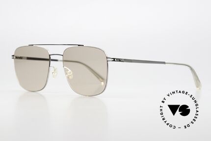 Mykita Yuuto Shiny Silver Soft Brown Solid, color code 051: Shiny Silver / Soft Brown Solid lenses, Made for Men