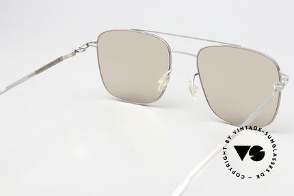 Mykita Yuuto Shiny Silver Soft Brown Solid, sun lenses (100% UV) could be replaced with opticals, Made for Men