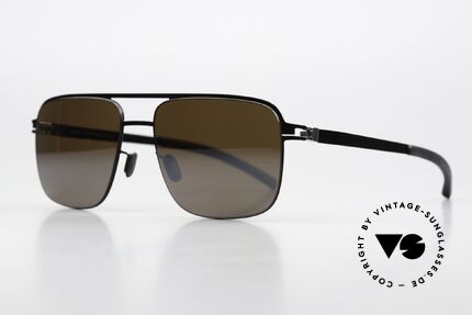 Mykita Wilder Mirrored Polarized Lenses, col. 152: "Jet Black / Pro Hi-Con Brown Silver Flash", Made for Men