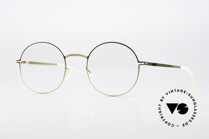 Mykita Pernilla Round Frame Glossy Gold, Mykita eyeglasses, PERNILLA in size 49-21, color 03, Made for Women