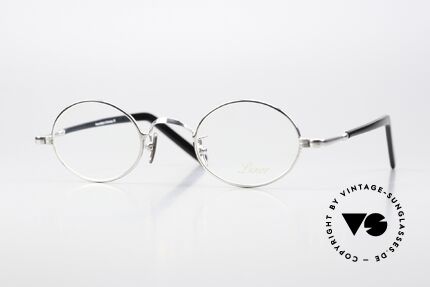 Lunor VA 100 Oval Frame Platinum Plated, oval LUNOR eyeglasses, model VA 100, size 43/24, 140, Made for Men and Women